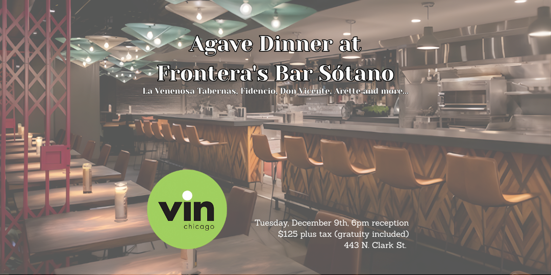 12/9 - Agave Dinner at Frontera's Bar Sótano