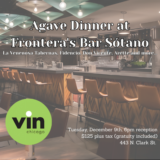 12/9 - Agave Dinner at Frontera's Bar Sótano