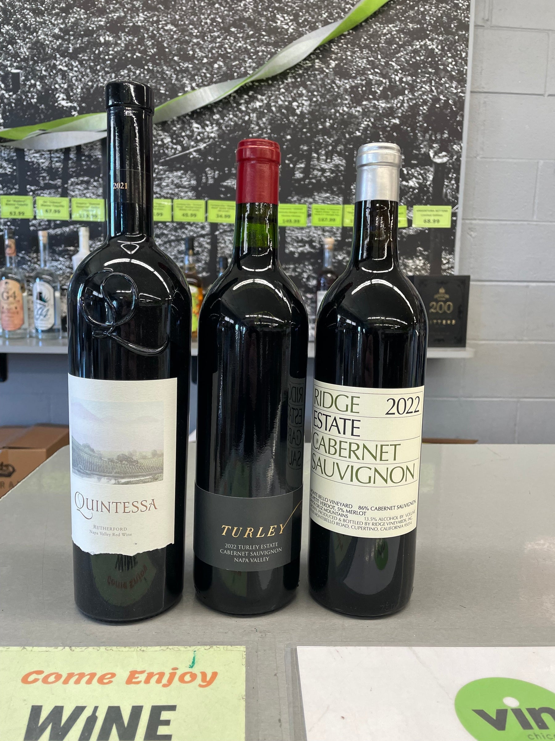 California Cabernet Classics from Turley, Ridge and Quintessa!