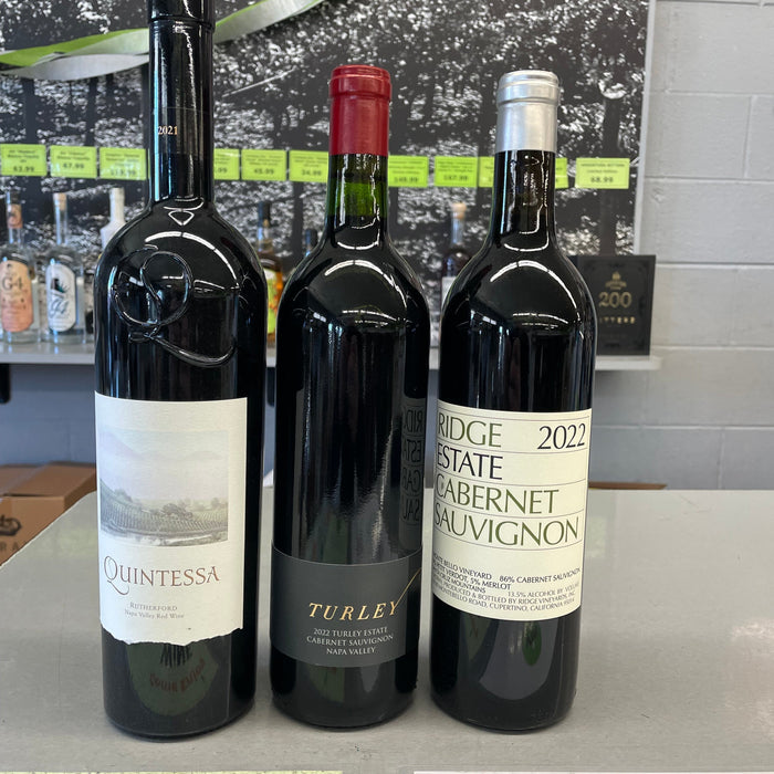California Cabernet Classics from Turley, Ridge and Quintessa!