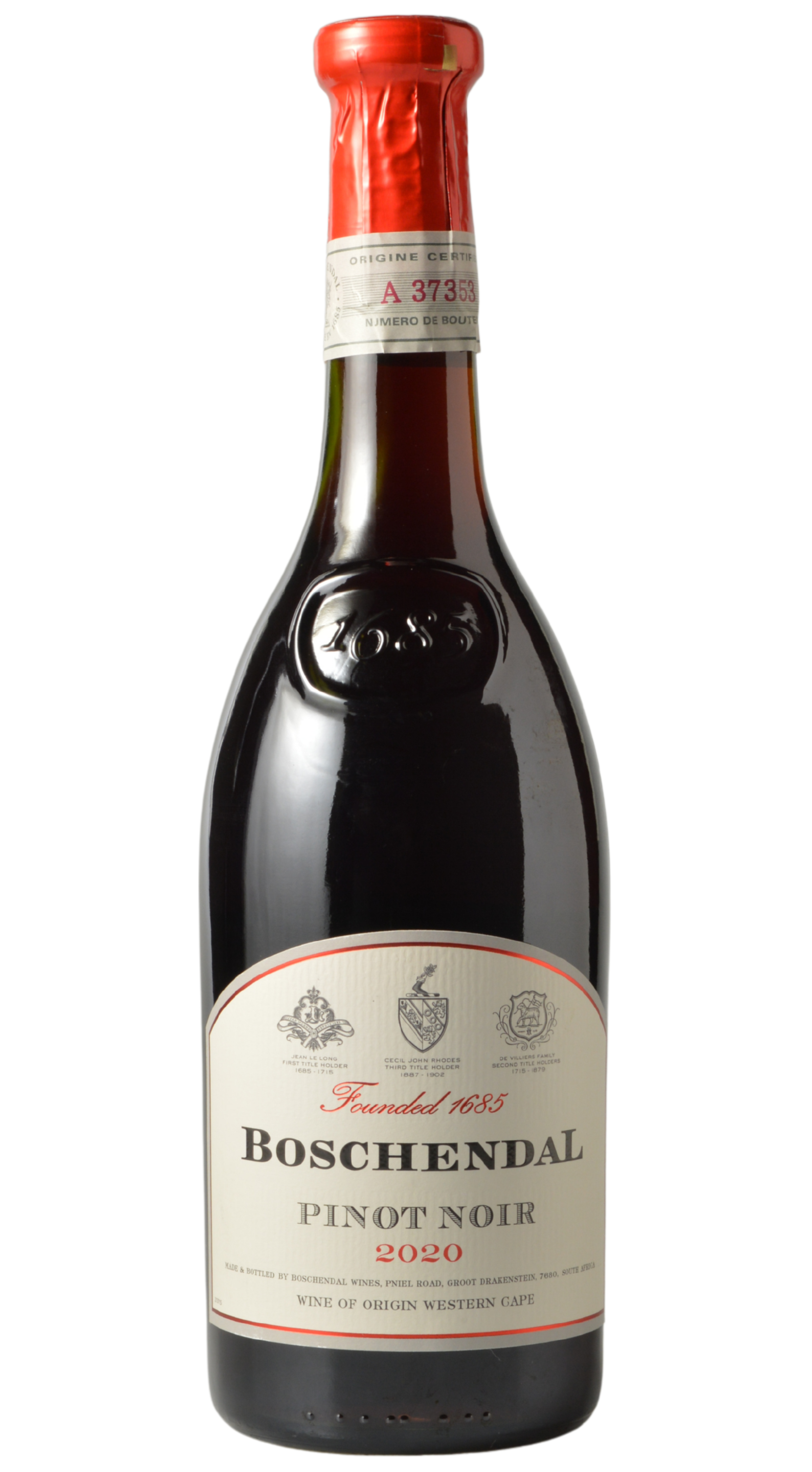 Boschendal "1685" Western Cape Pinot Noir 2020