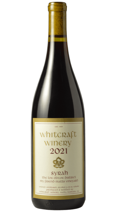 Whitcraft Winery "My Friend Matt's Vineyard" Los Olivos District Syrah 2021