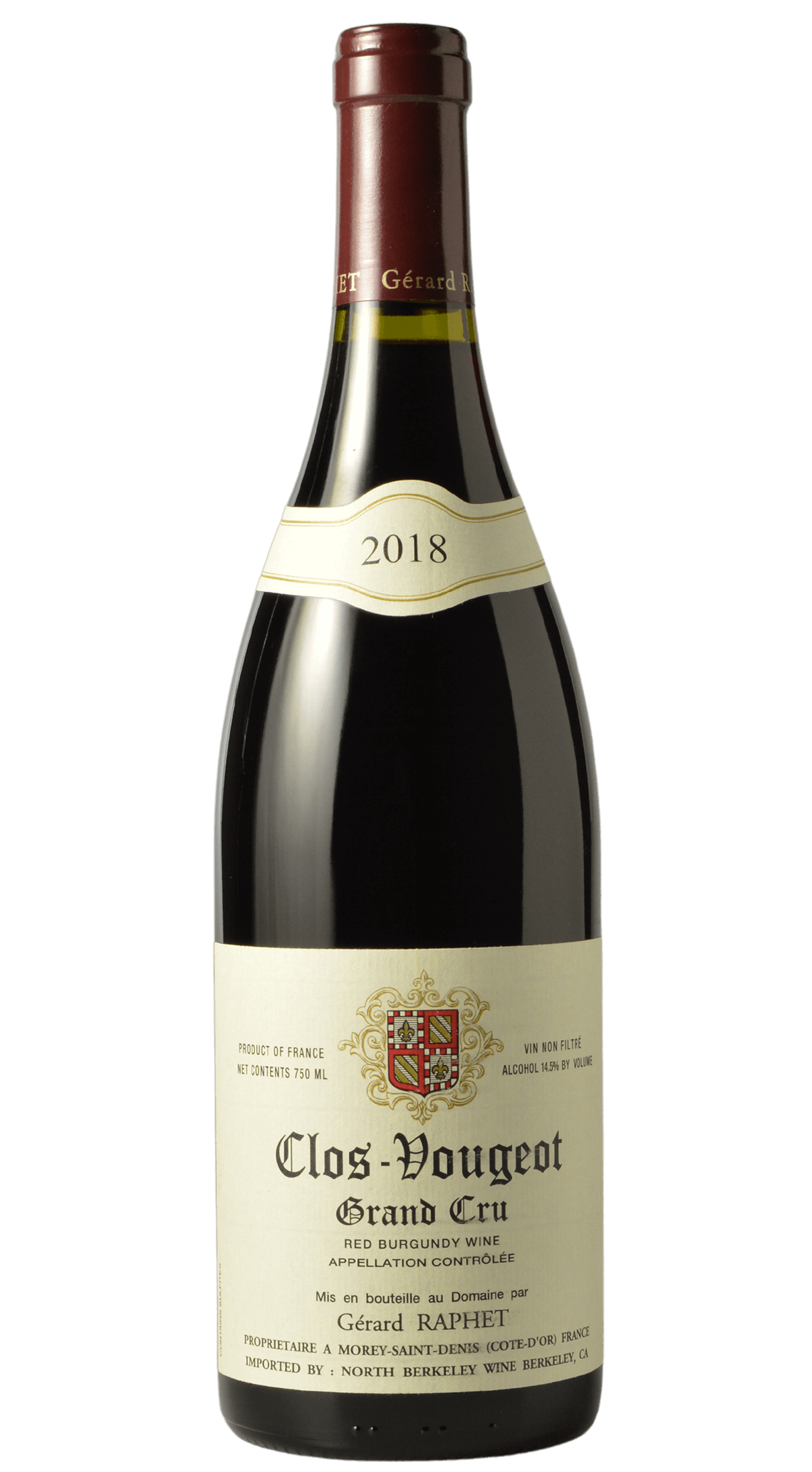 Domaine Gerard Raphet Clos Vougeot Grand Cru 2018