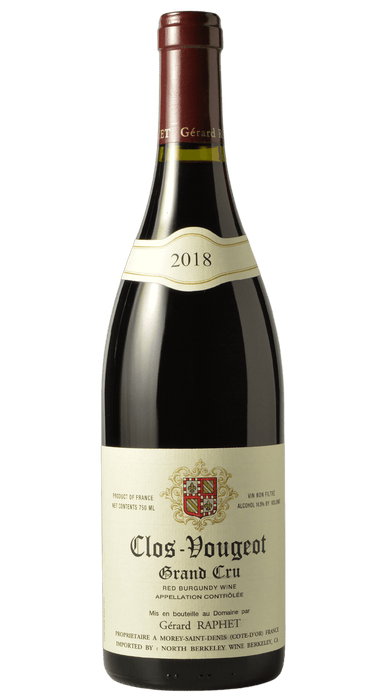 Domaine Gerard Raphet Clos Vougeot Grand Cru 2018