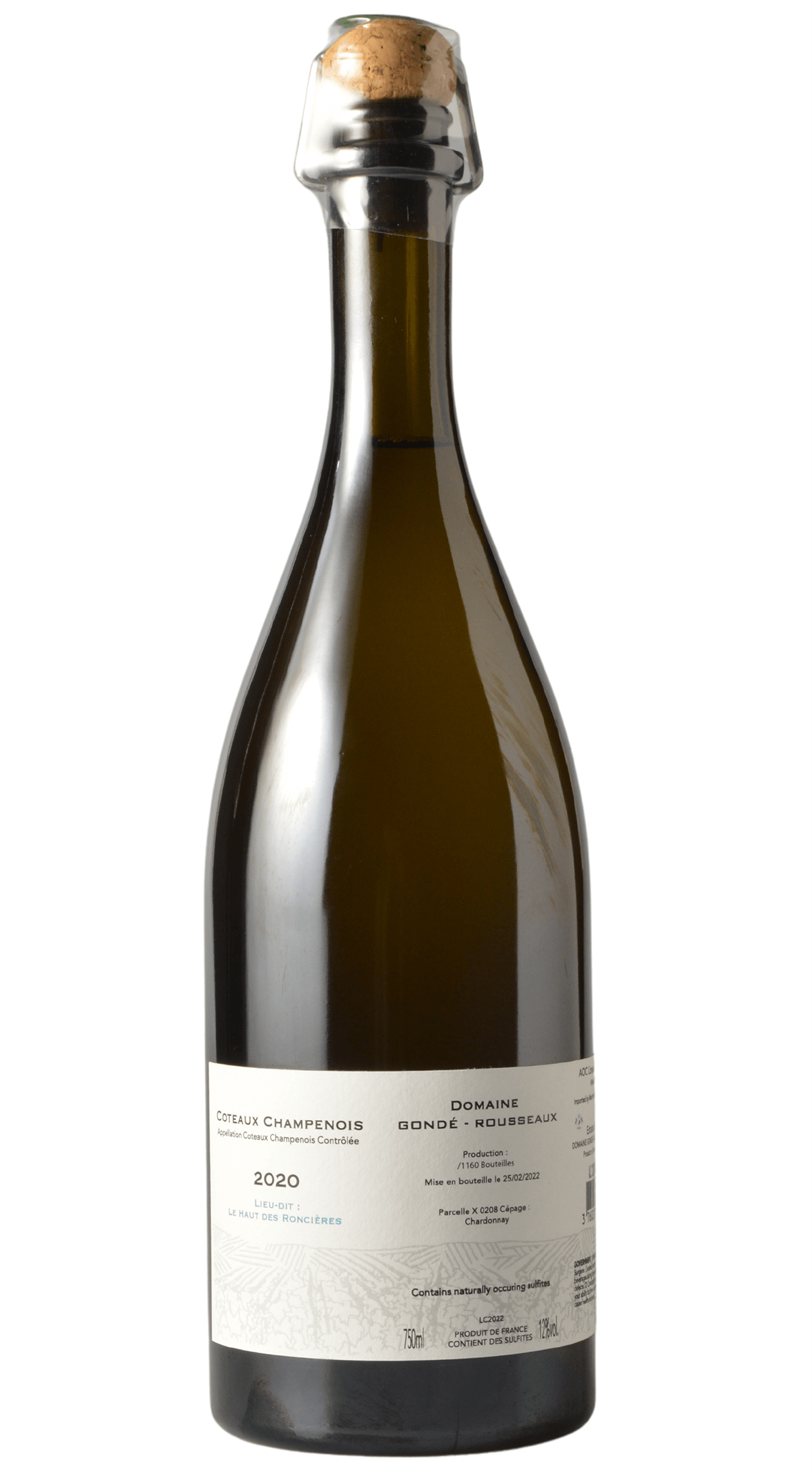 Gonde-Rousseaux "Le Haut des Roncieres" Coteaux Champenois Blanc 2020