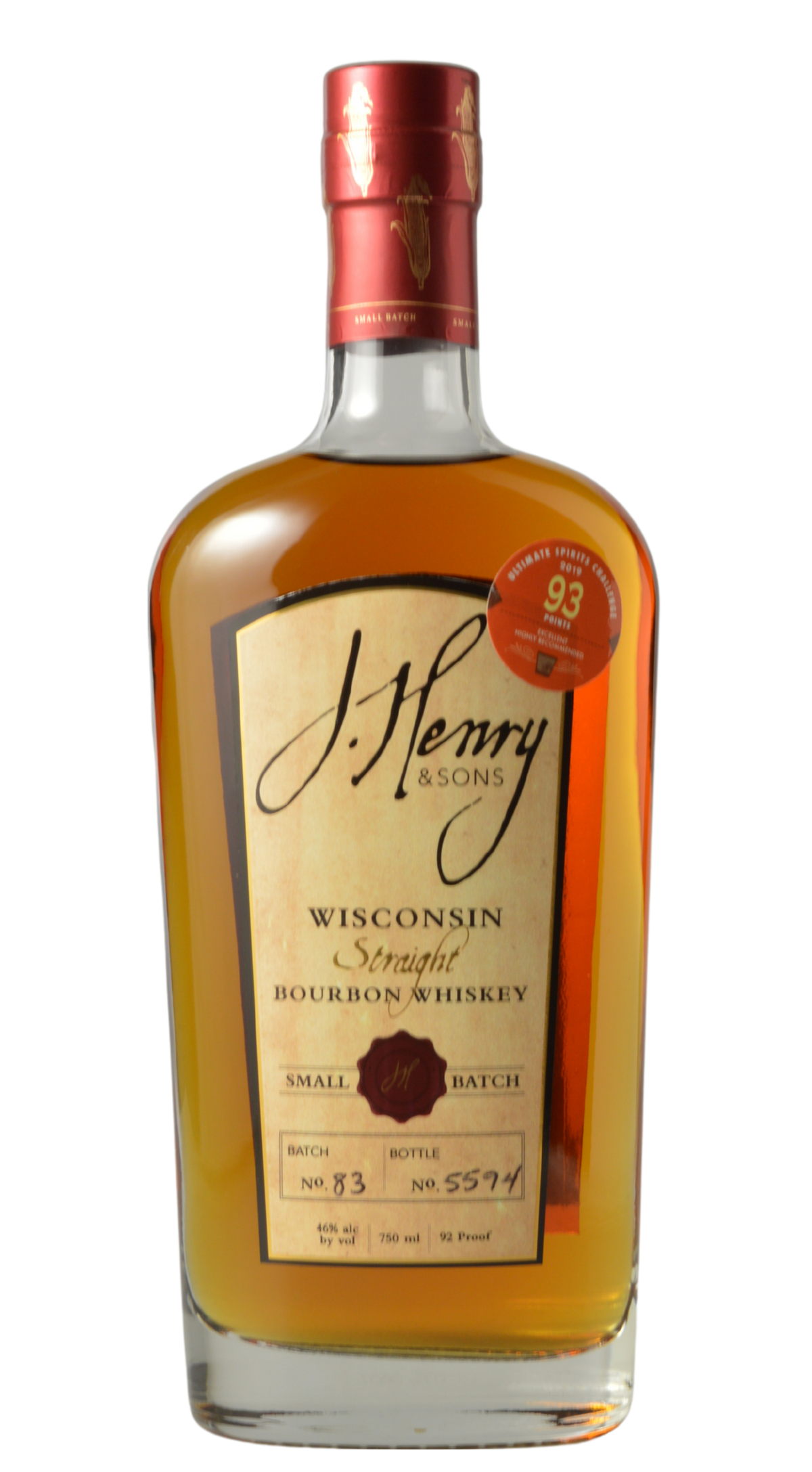J. Henry & Sons Wisconsin Straight Small Batch 5-Year Bourbon J. Henry & Sons Wisconsin Straight Small Batch 5-Year Bourbon