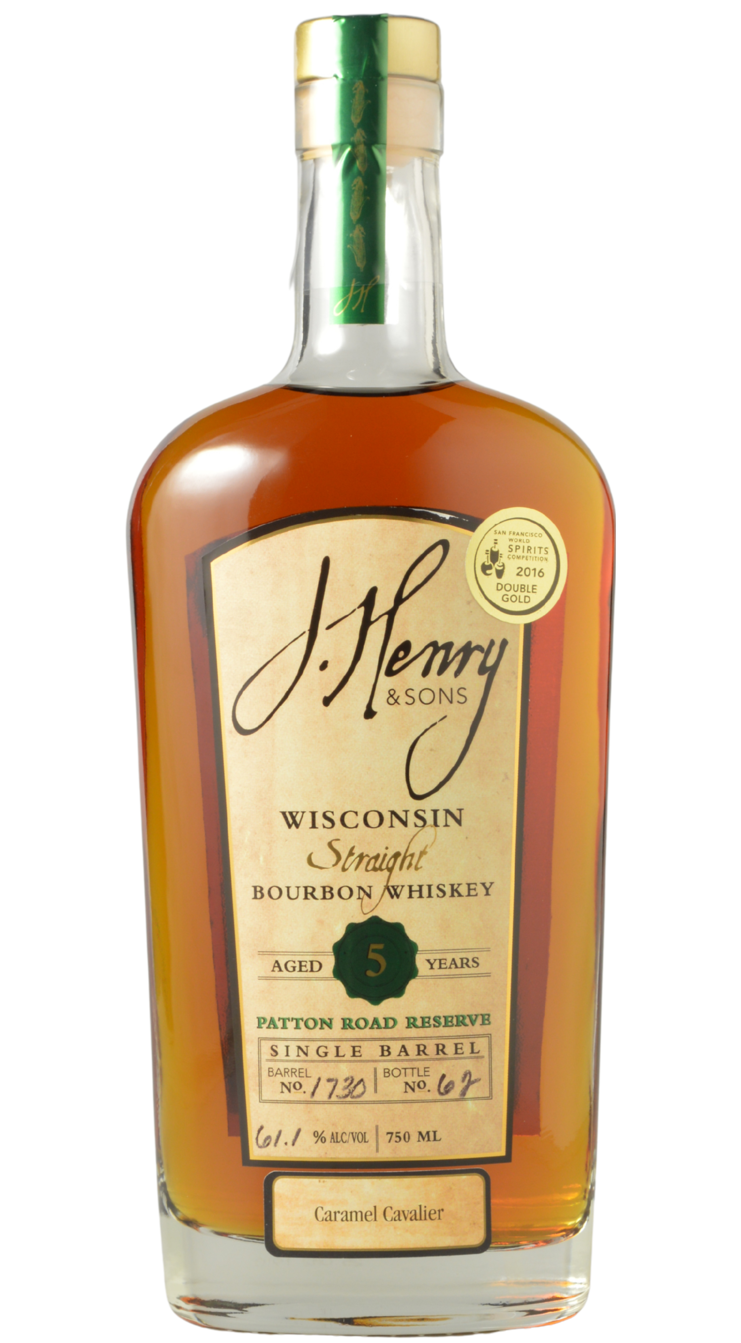 J. Henry & Sons "Patton Road Reserve" Cask-Strength Wisconsin Straight 5-Year Bourbon