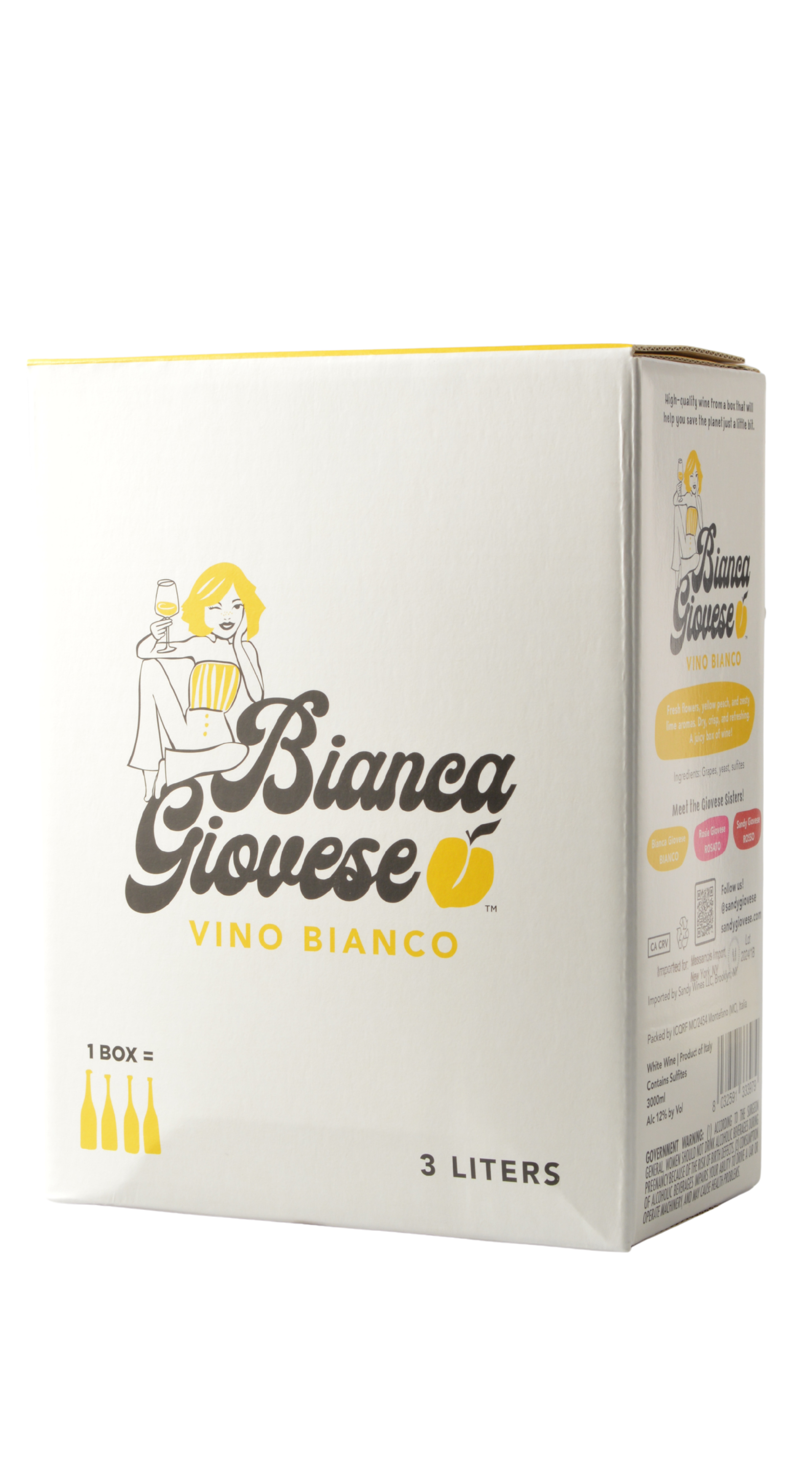 Sandy Giovese "Bianca Giovese" Italian White Blend Bag-in-Box (2025 Filled) 3.0-Liter