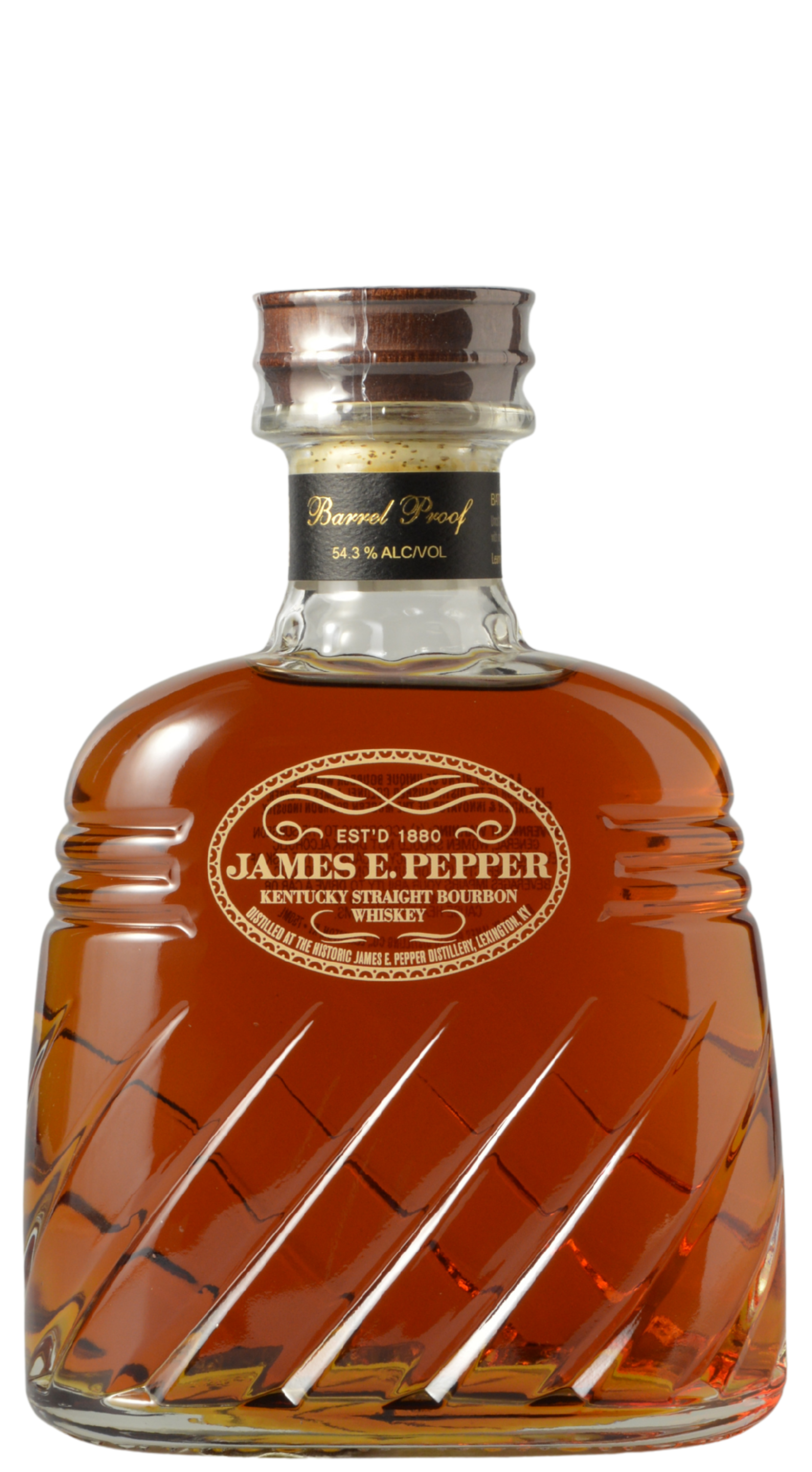 James E Pepper "Decanter" Kentucky Straight Barrel-Proof Bourbon