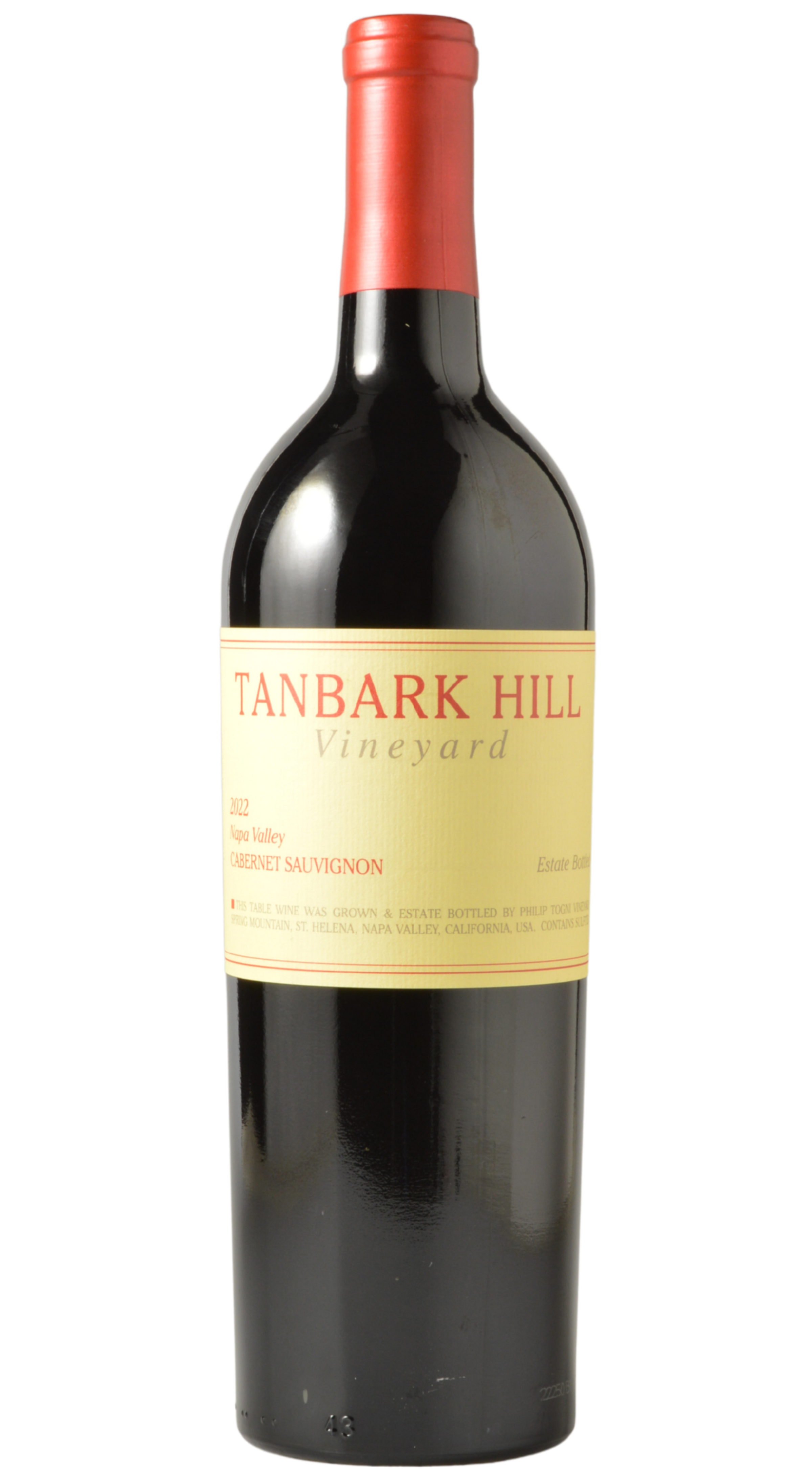 Philip Togni "Tanbark Hill Vineyard" Spring Mountain District Napa Valley Cabernet Sauvignon 2022