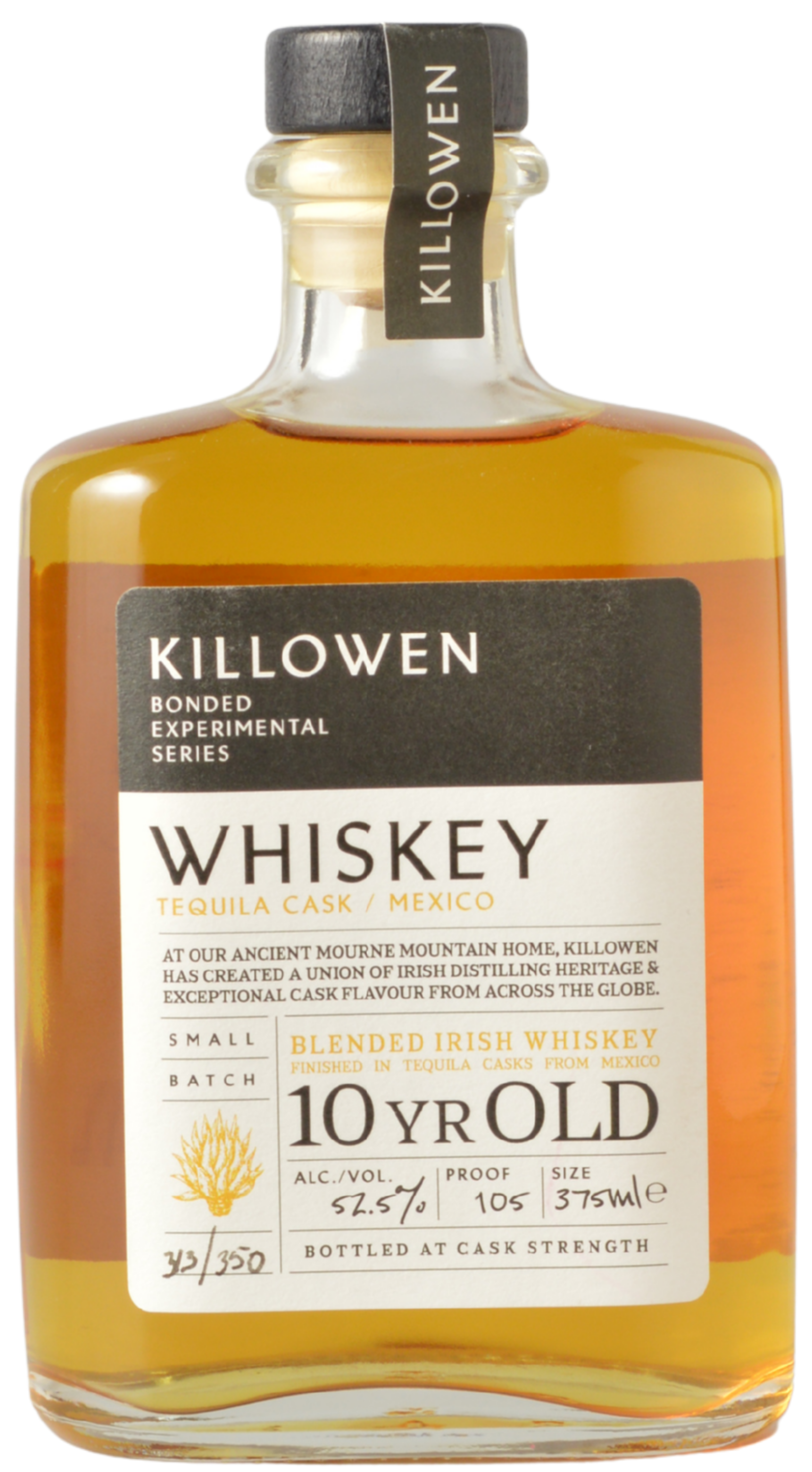 Killowen 10-Year Cask-Strength Blended Irish Whiskey finished in Tequila Cask (375ml)