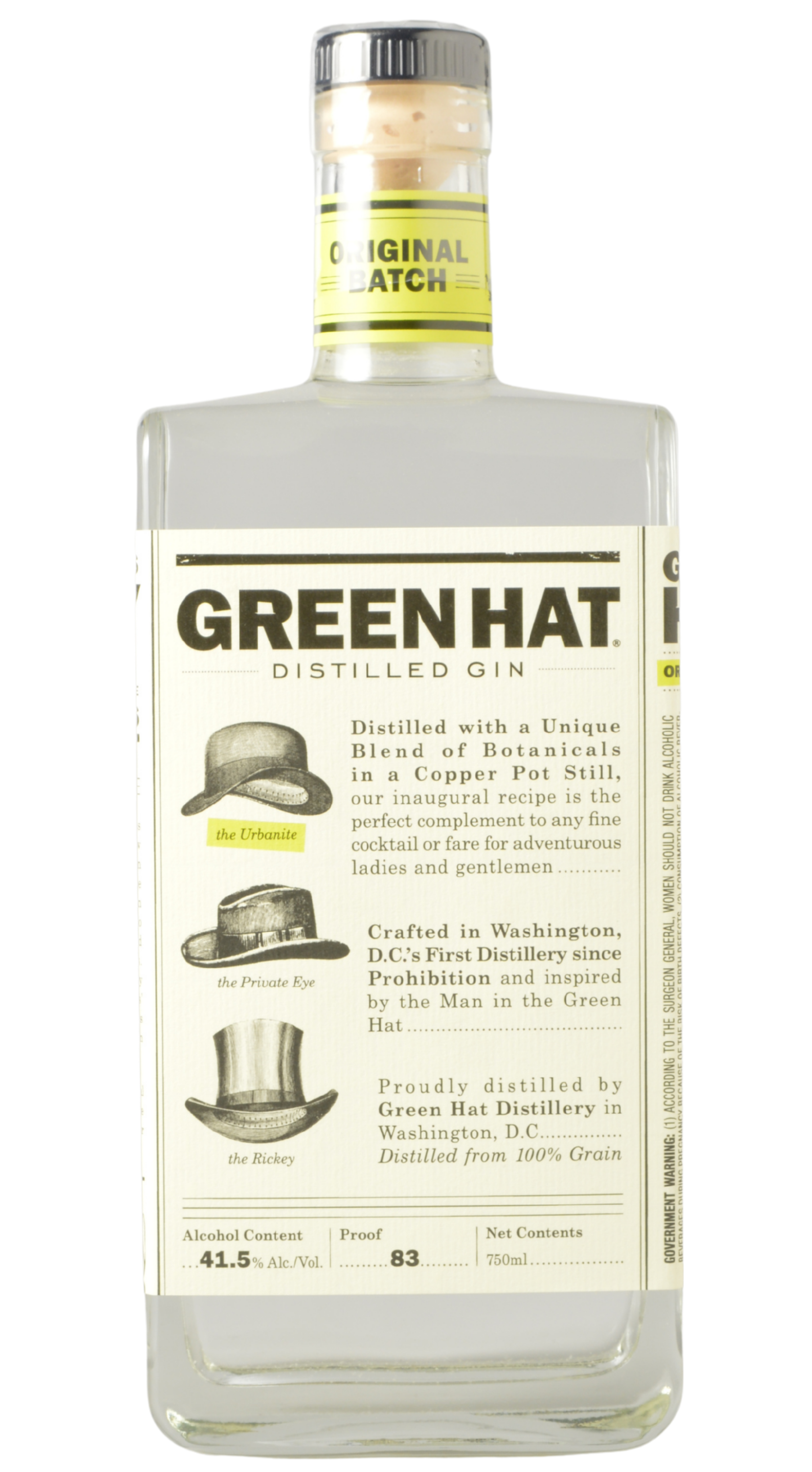 Green Hat Distillery "Original Batch" Gin