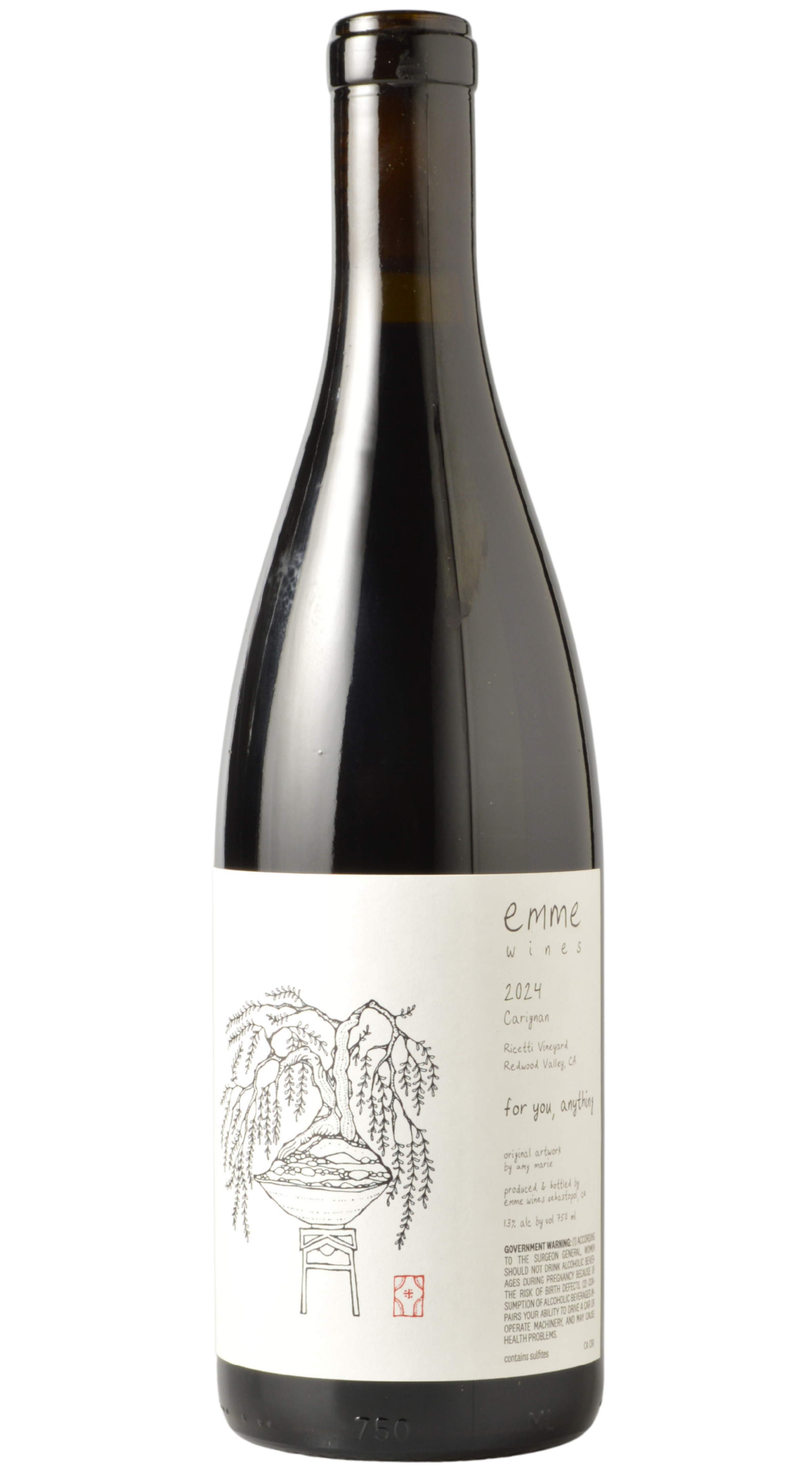 Emme Wines "For You Anything" Redwood Valley Carignan 2024