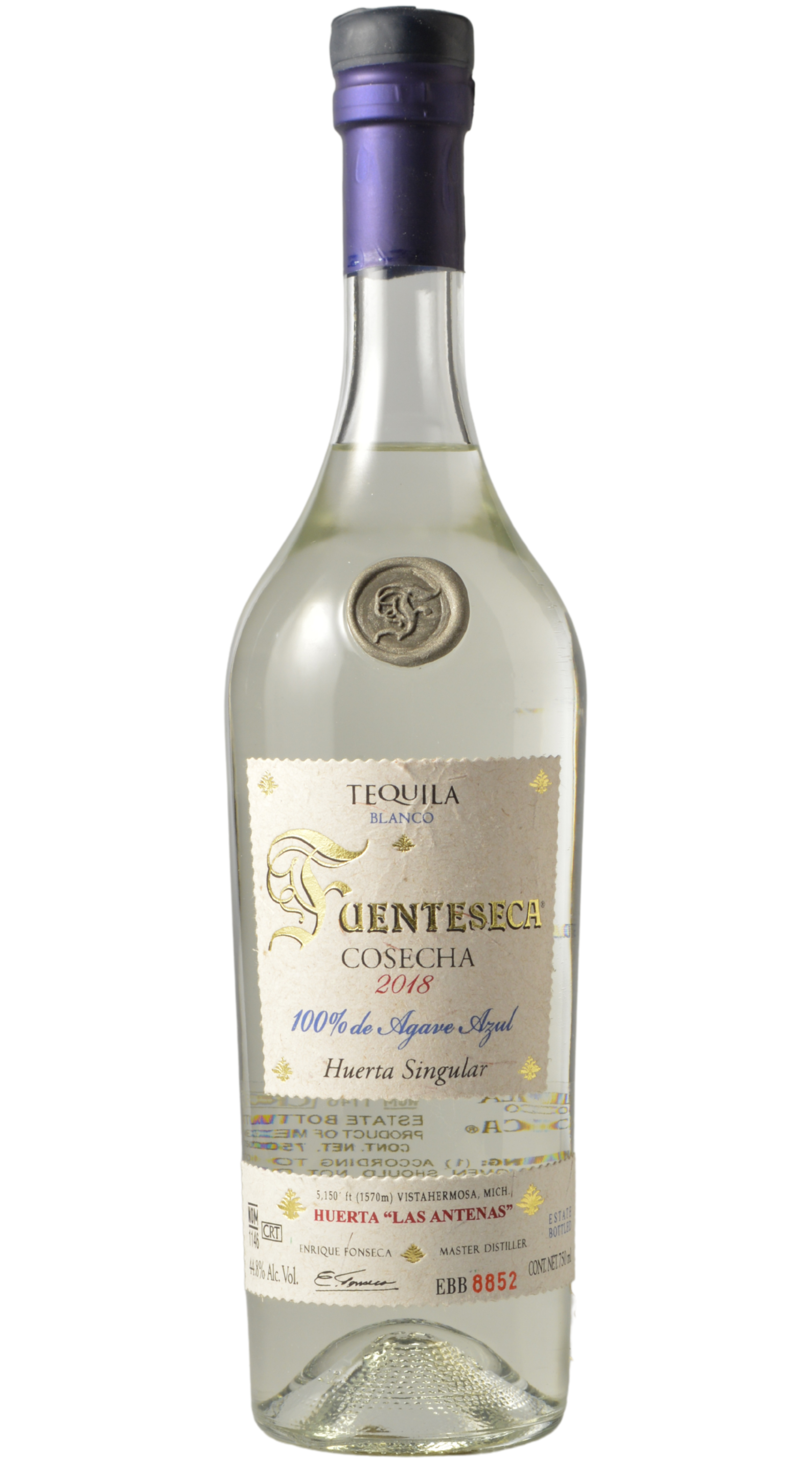 Fuenteseca "Huerta Singular" Blanco Tequila Cosecha 2018 (89.6 proof)