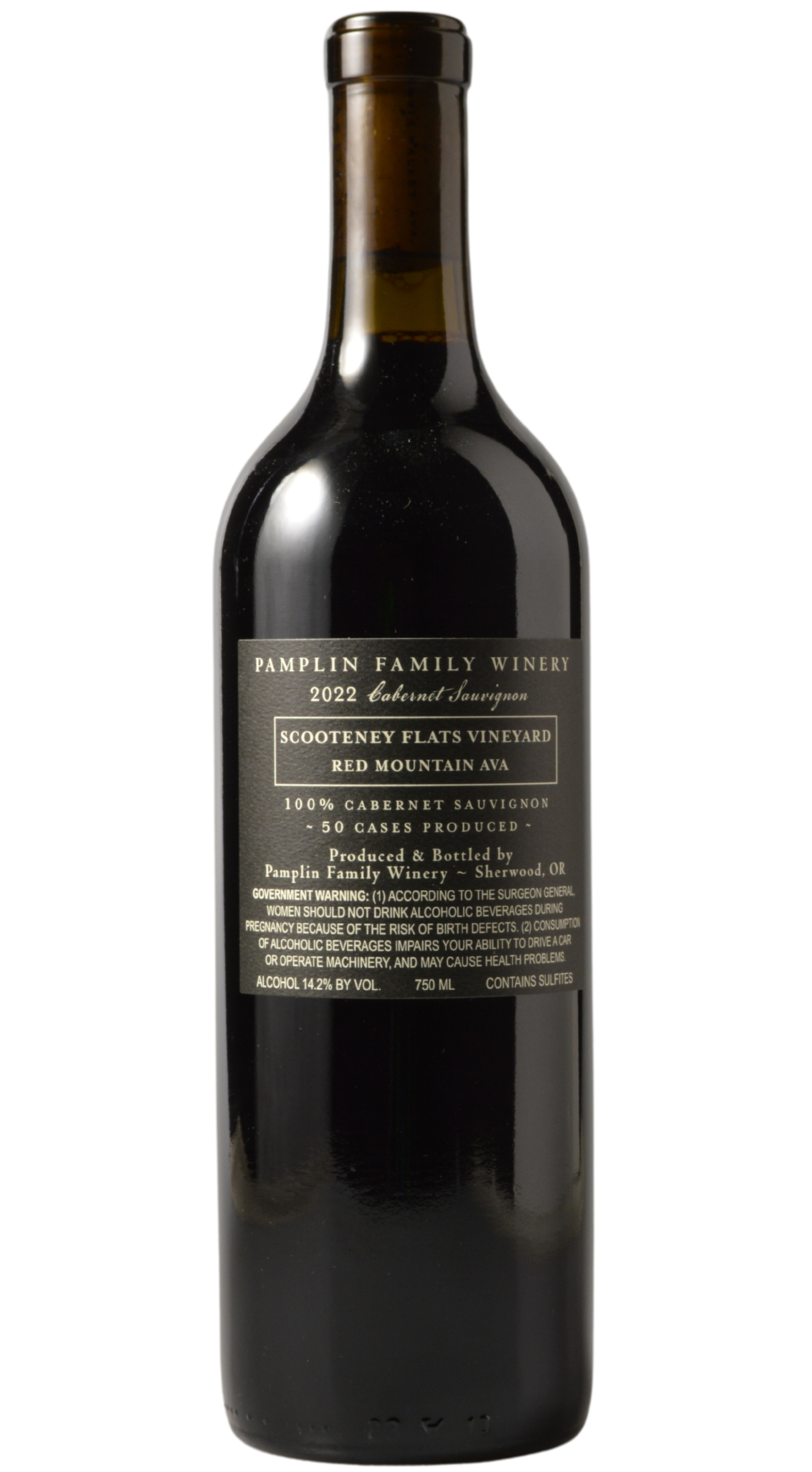 Pamplin "Scooteney Flats Vineyard" Red Mountain Cabernet Sauvignon 2022