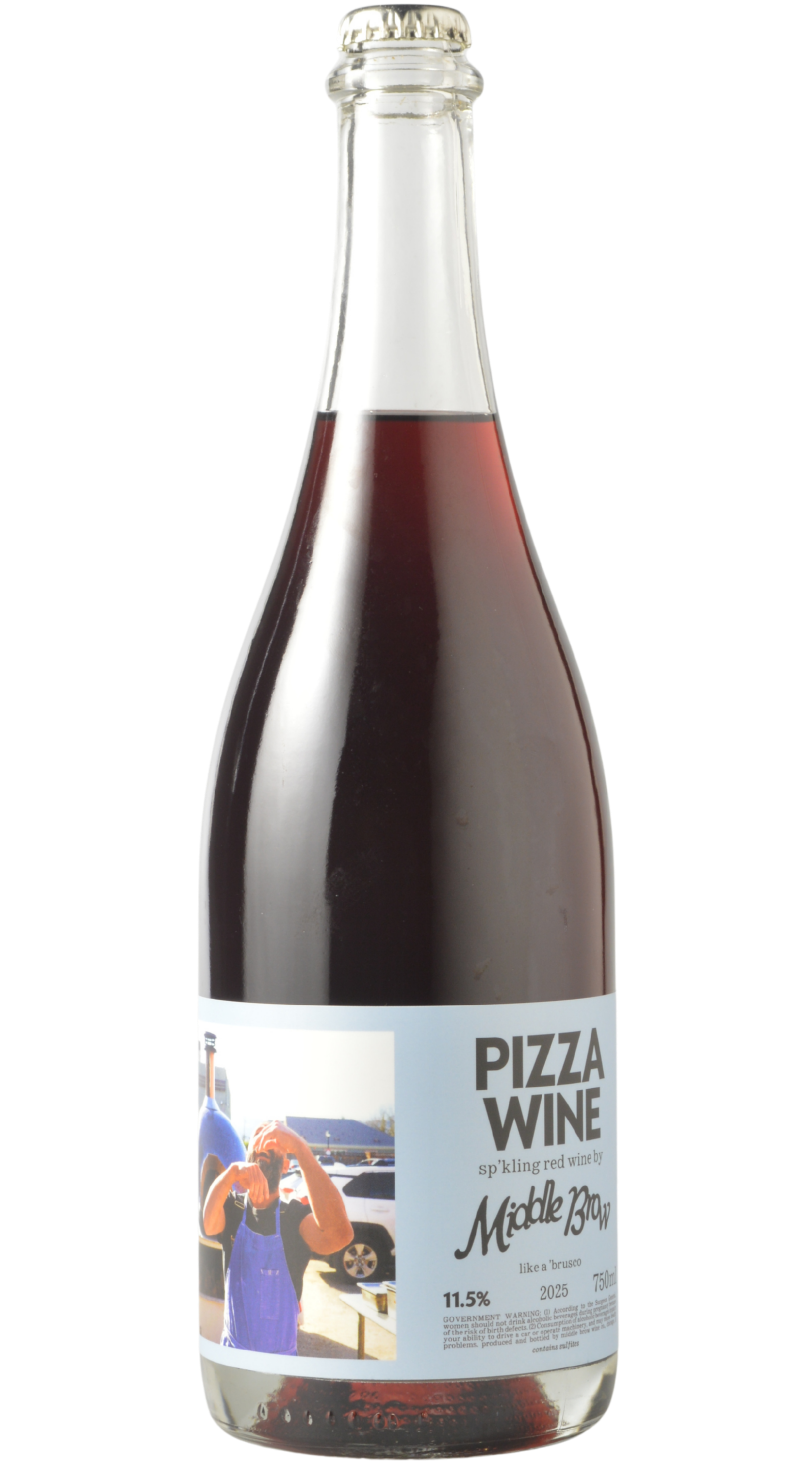 Middle Brow Wine Co "Pizza Wine" Frizzante Red 2025