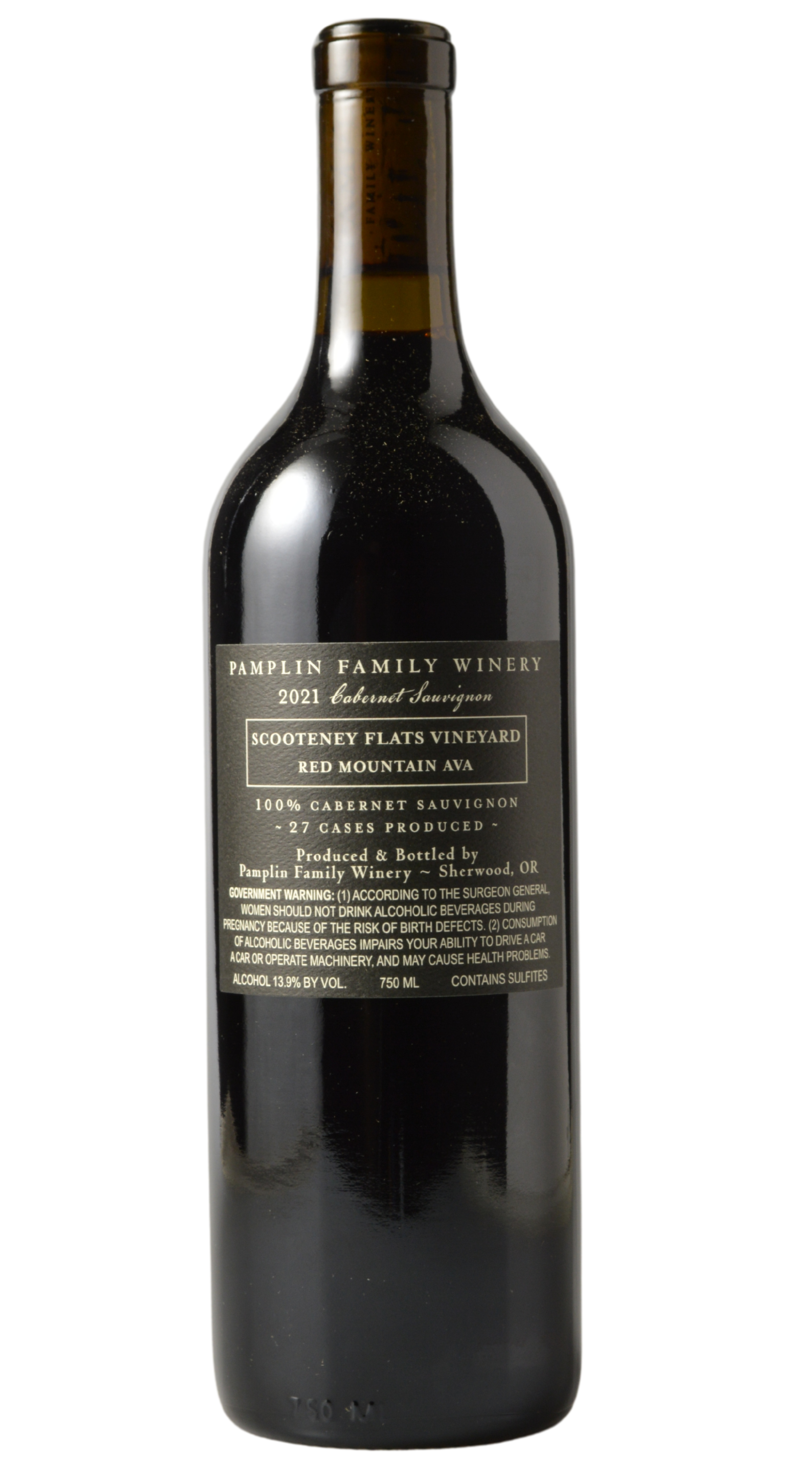 Pamplin "Scooteney Flats Vineyard" Red Mountain Cabernet Sauvignon 2021