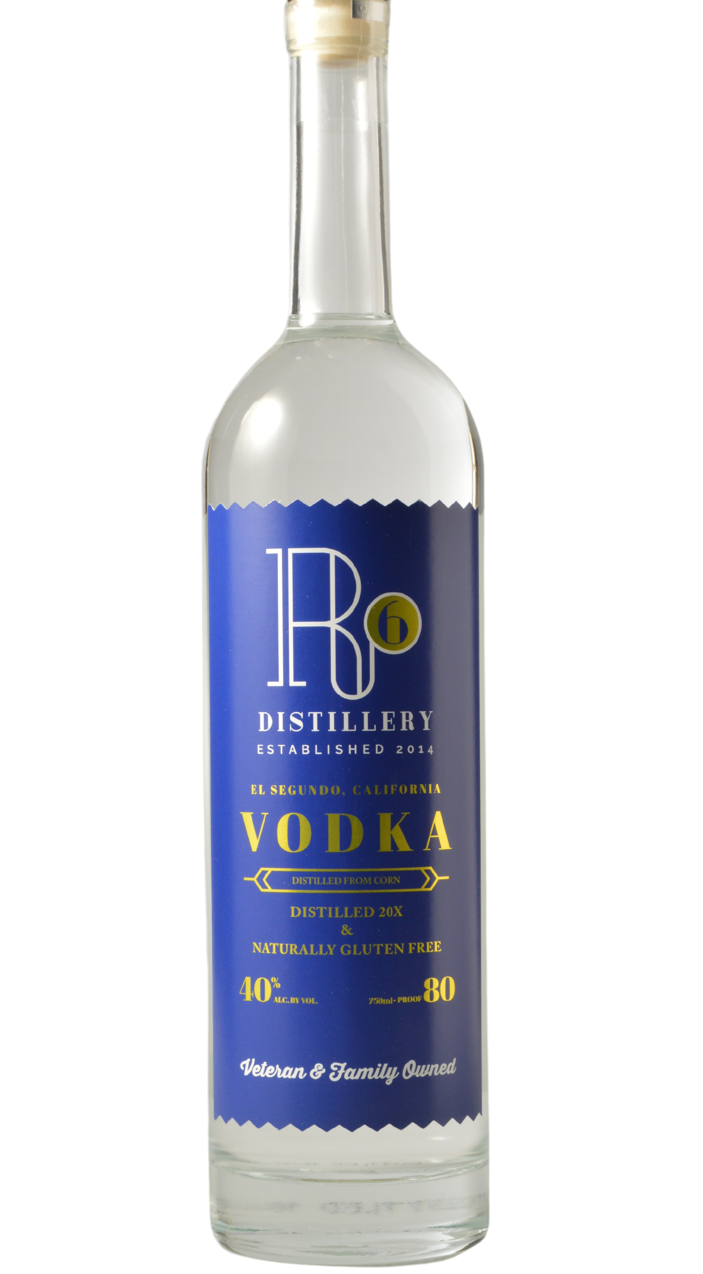 R6 Distillery California Corn Vodka