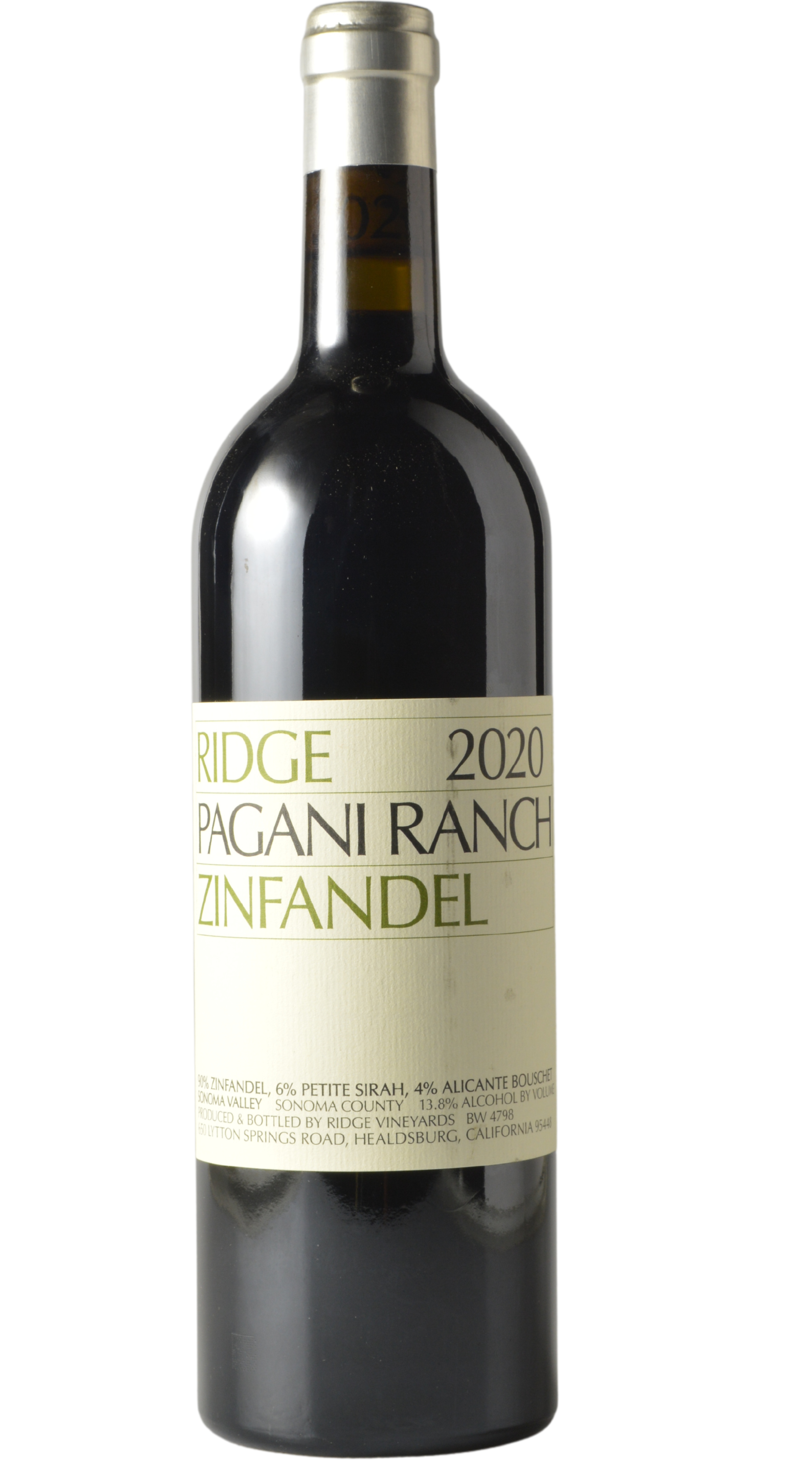 Ridge "Pagani Ranch" Sonoma Valley Zinfandel 2020