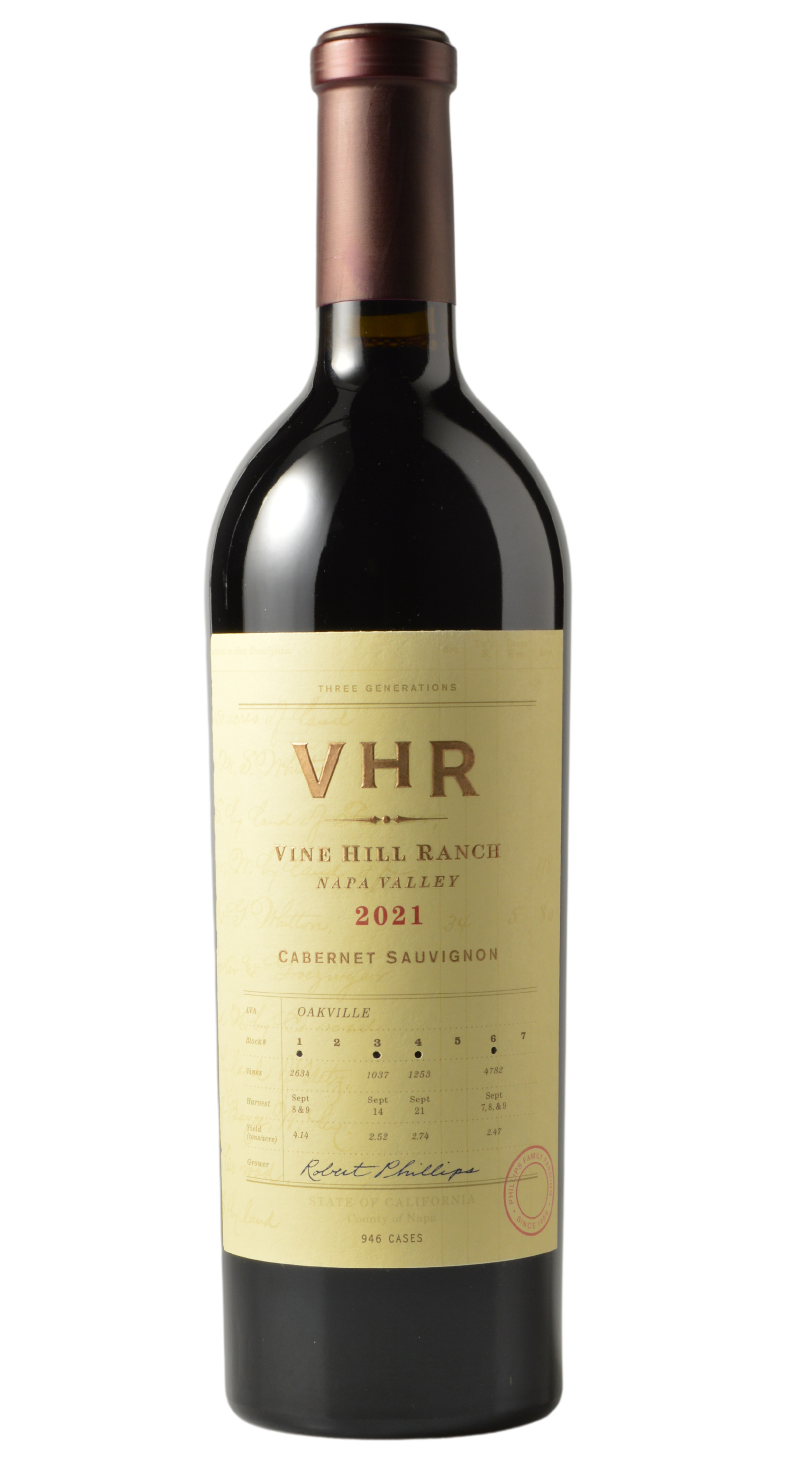 Vine Hill Ranch "VHR" Oakville Cabernet Sauvignon 2018